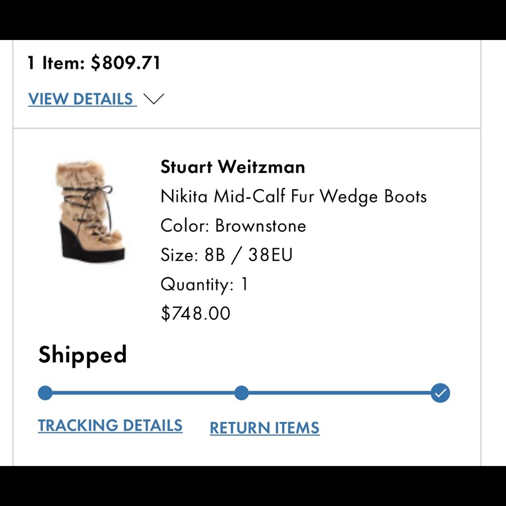 Stuart Weitzman Lamb Fur Wedge Boot - Picture 5 of 11